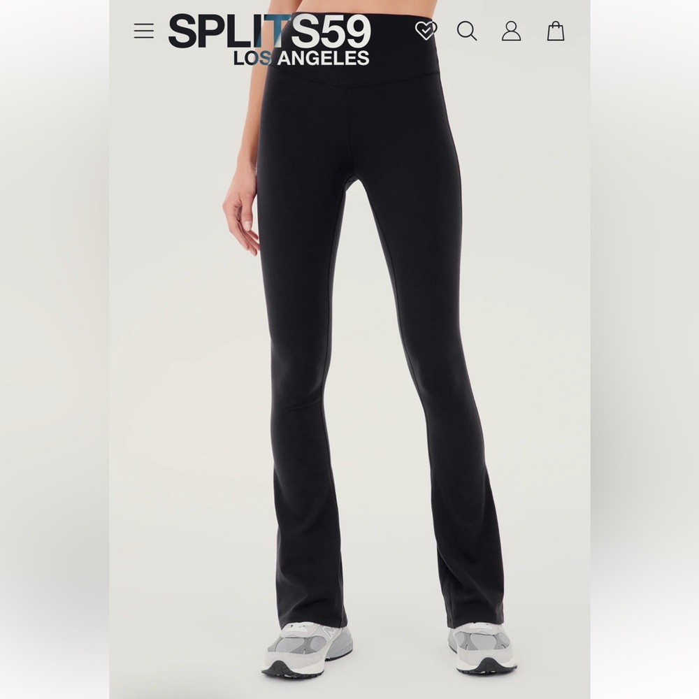 Splits59 Raquel High Waist Flared Legging Small Long in Black. Brand New.
